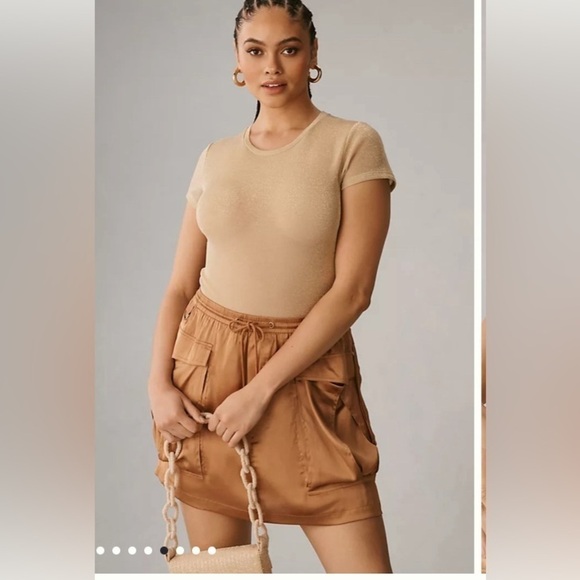 RD Style Tops - Anthropologie women Gold bodysuit Second Skin by RD Style NWT